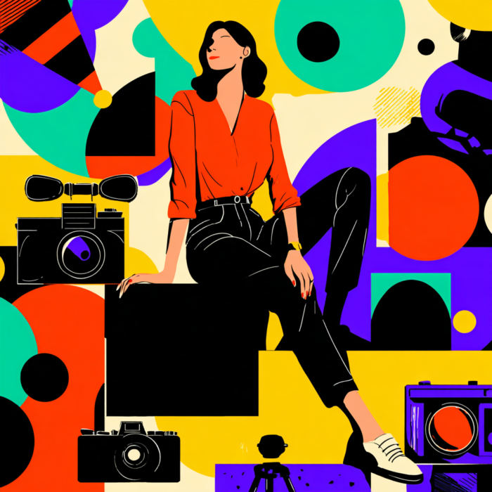 プロの写真スタジオのイメージイラスト