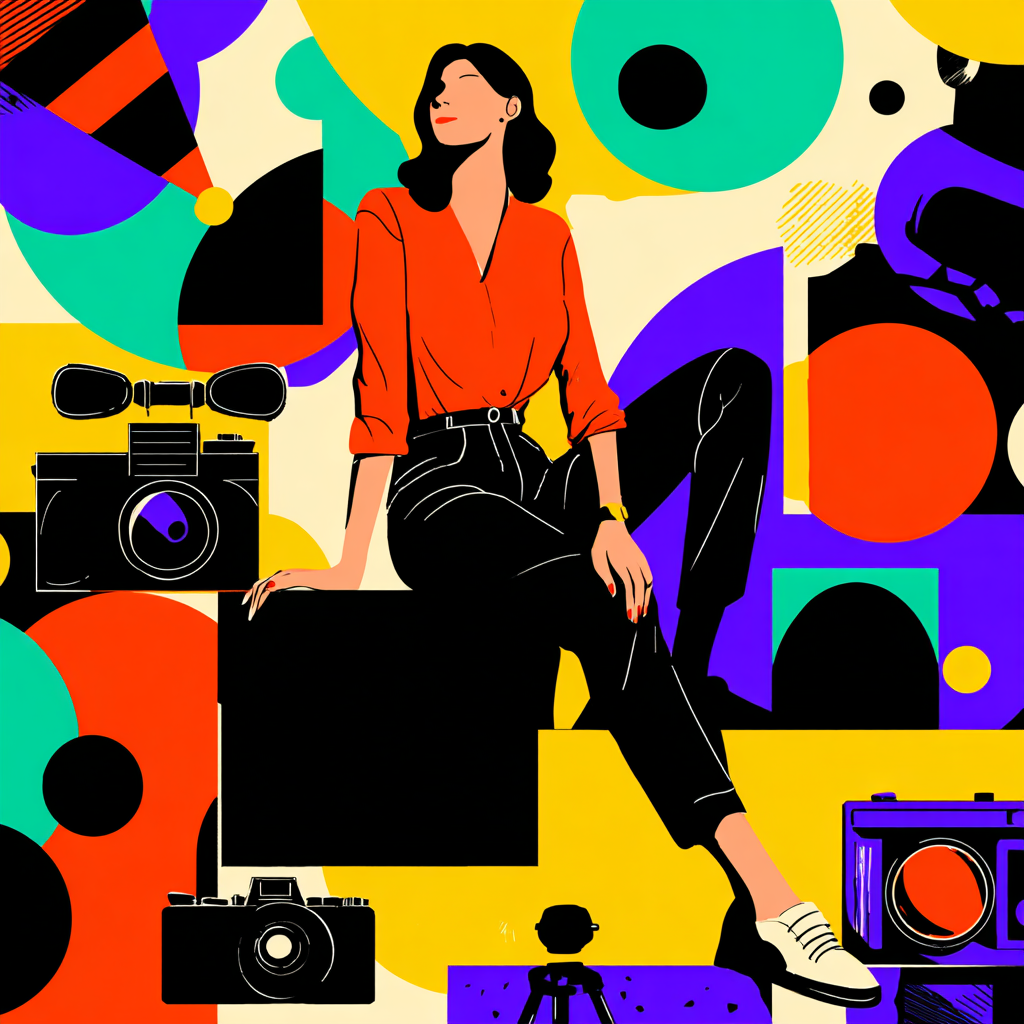 プロの写真スタジオのイメージイラスト