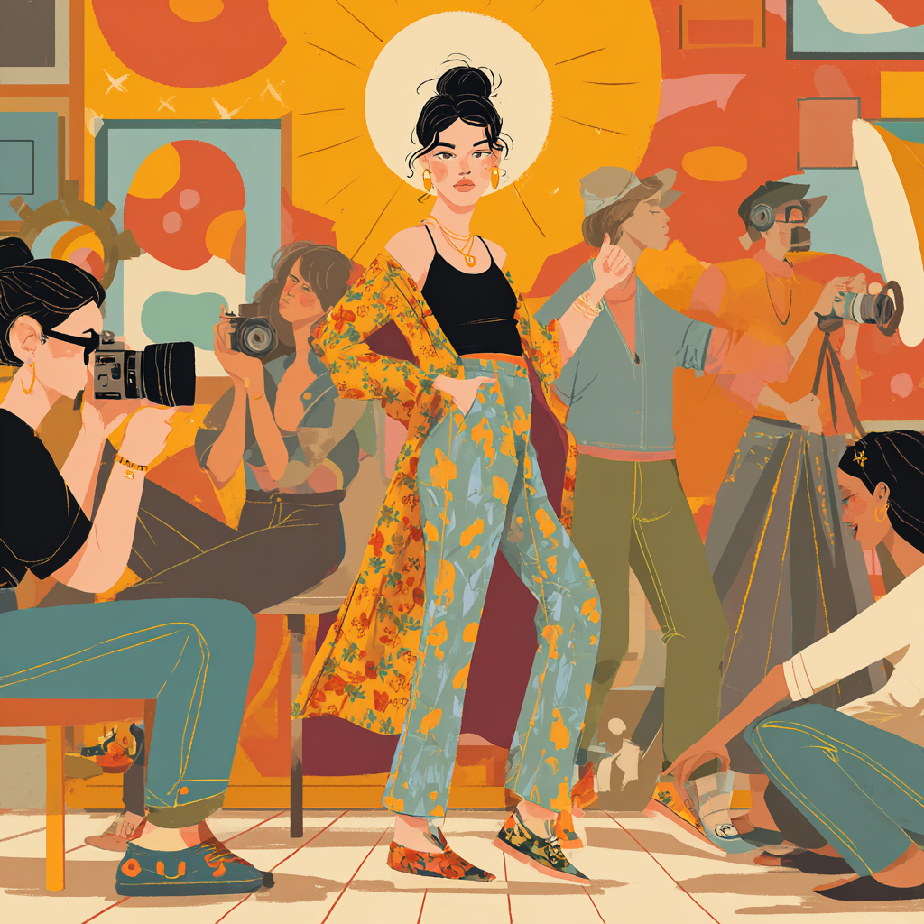 アーティスト写真をイメージしたイラスト